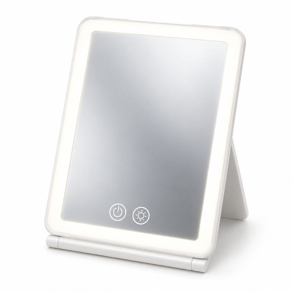 COWIN Travel LED Makeup Mirror Rechargeable 3 Light Modes White New Open Box